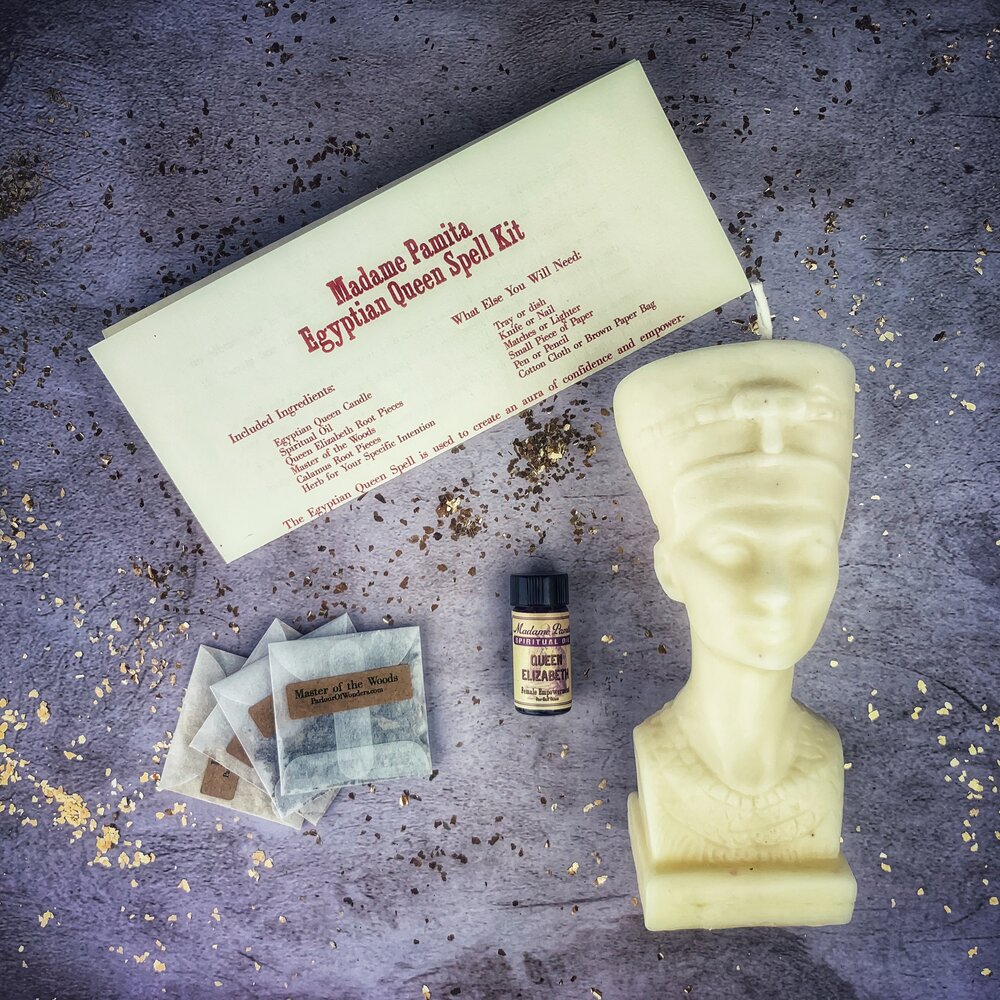 Egyptian Queen Candle Spell Kit - Power, Beauty & Magnetism Magic | Candle Spell Kit | Wiccan Center
