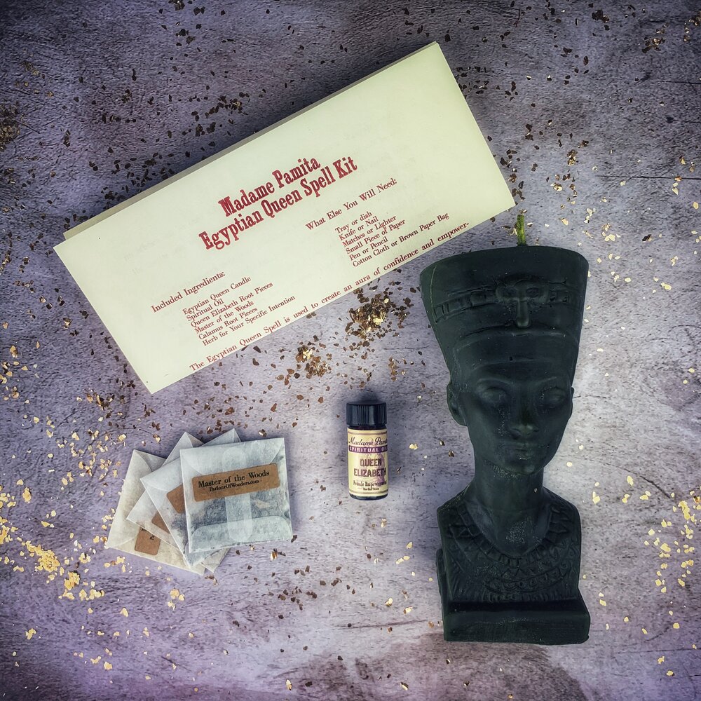 Egyptian Queen Candle Spell Kit - Power, Beauty & Magnetism Magic | Candle Spell Kit | Wiccan Center