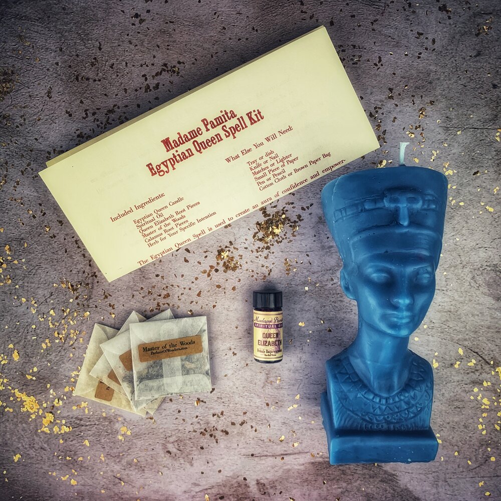 Egyptian Queen Candle Spell Kit - Power, Beauty & Magnetism Magic | Candle Spell Kit | Wiccan Center