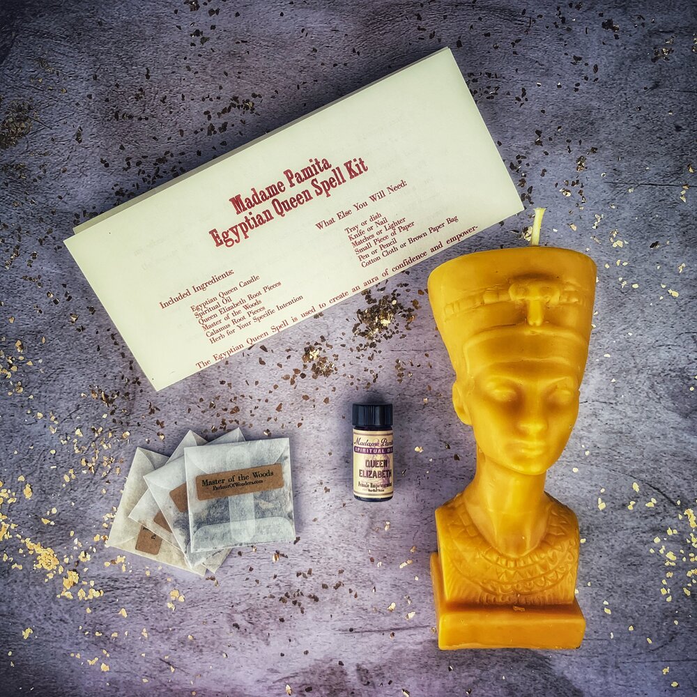 Egyptian Queen Candle Spell Kit - Power, Beauty & Magnetism Magic | Candle Spell Kit | Wiccan Center
