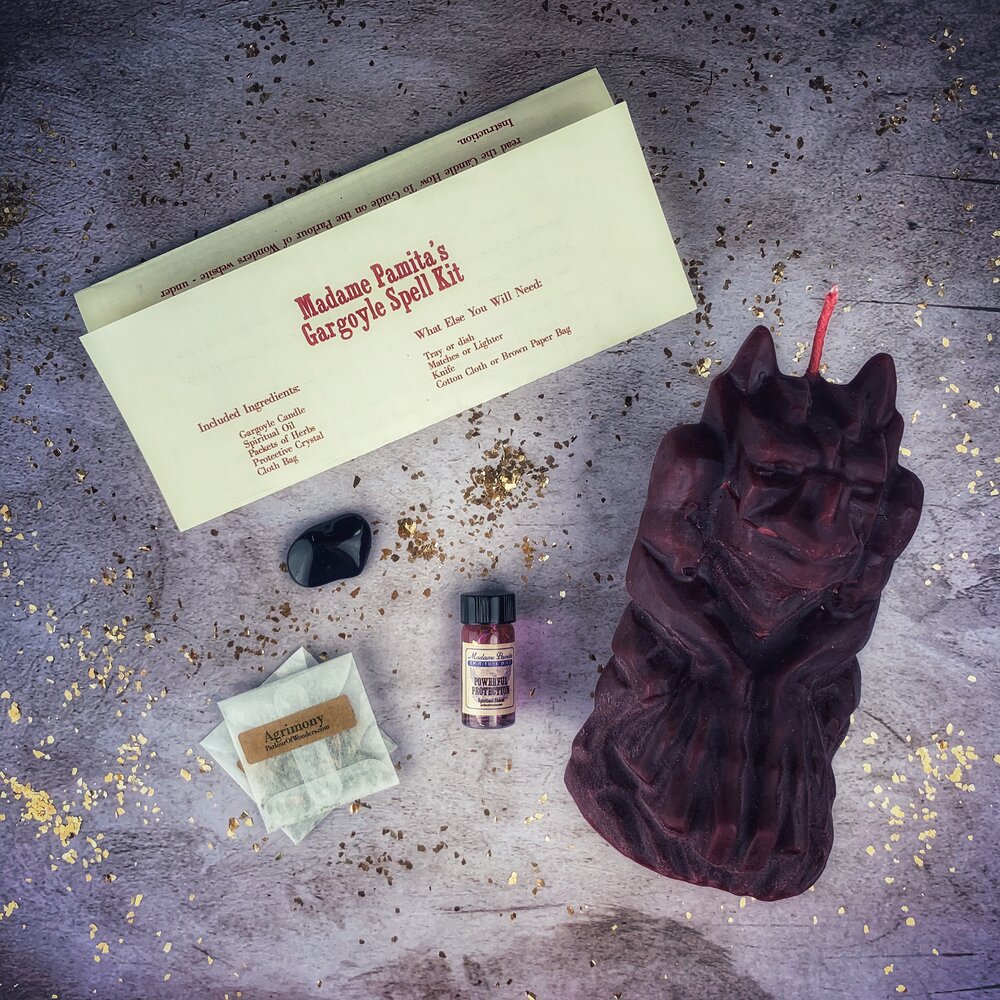 Gargoyle Protection Candle Spell Kit - Powerful Guardian Magic | Candle Spell Kit | Wiccan Center