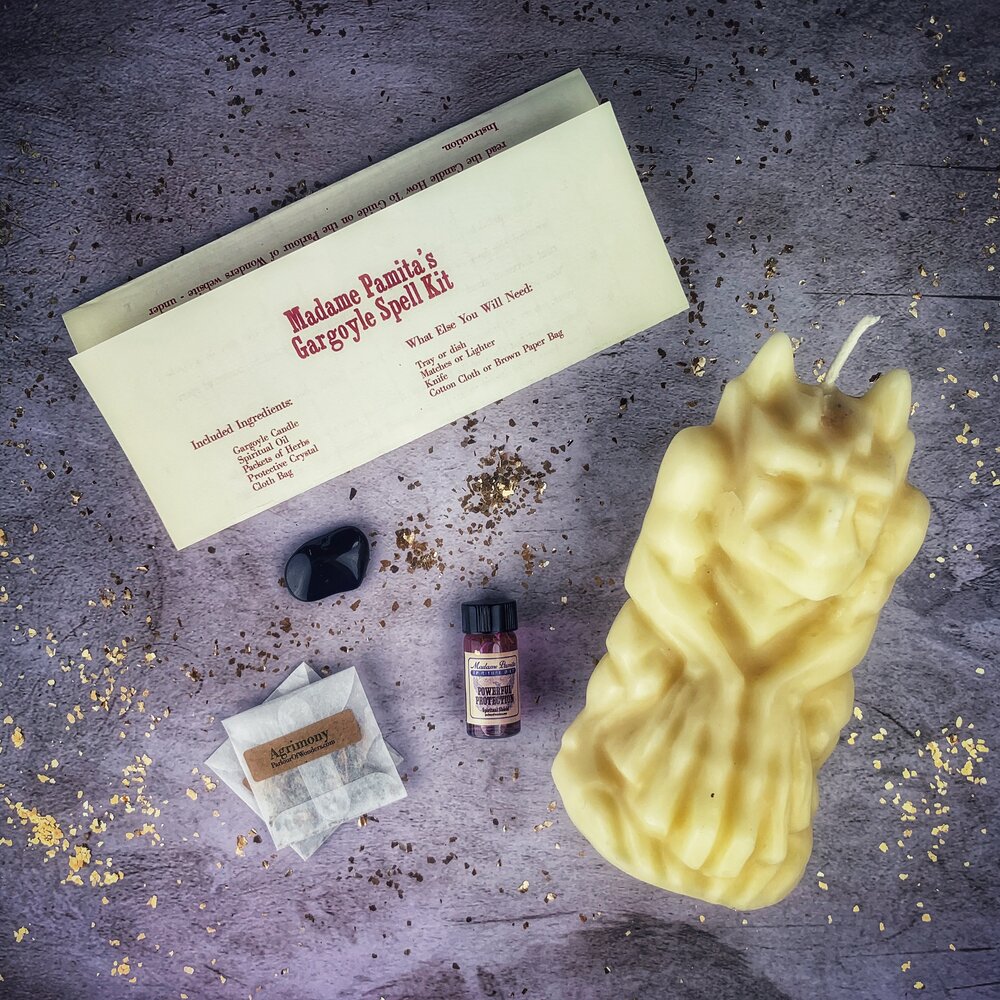 Gargoyle Protection Candle Spell Kit - Powerful Guardian Magic | Candle Spell Kit | Wiccan Center