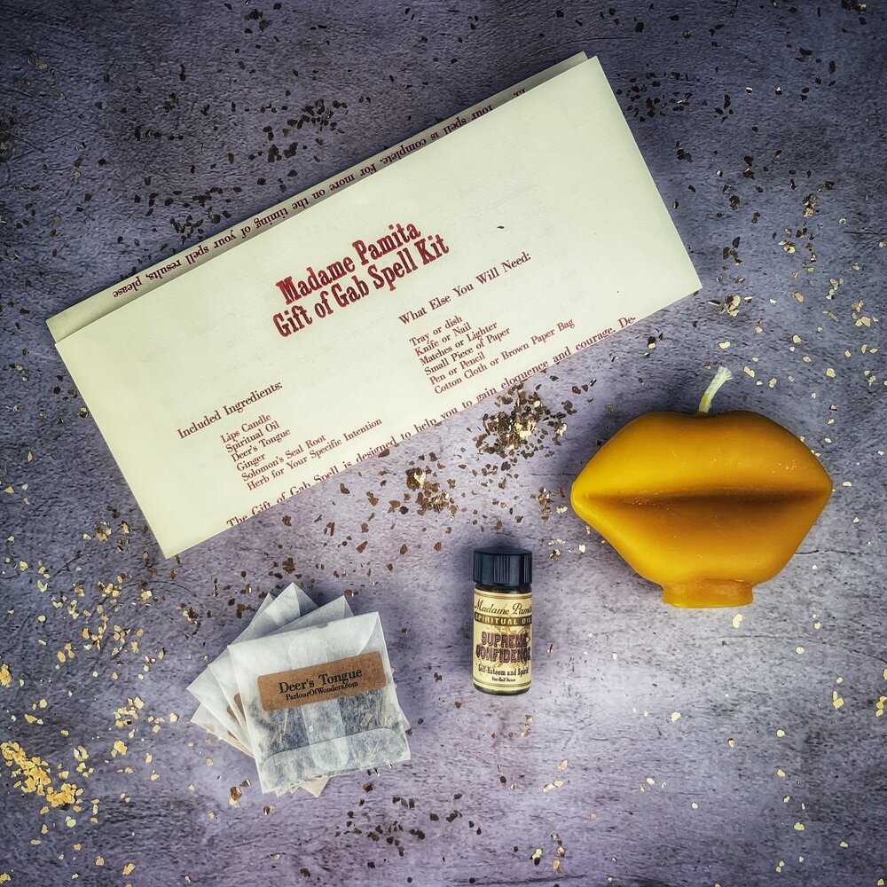 Gift of Gab Candle Spell Kit - Eloquent Speech & Powerful Communication | Candle Spell Kit | Wiccan Center