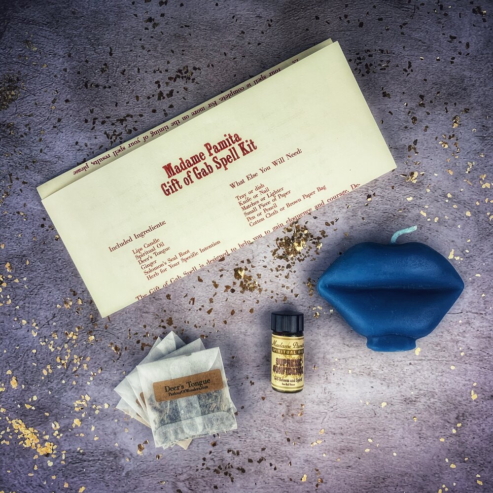 Gift of Gab Candle Spell Kit - Eloquent Speech & Powerful Communication | Candle Spell Kit | Wiccan Center