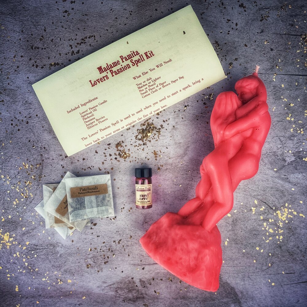 Lovers Passion Candle Spell Kit - Ignite Romance & Desire | Candle Spell Kit | Wiccan Center
