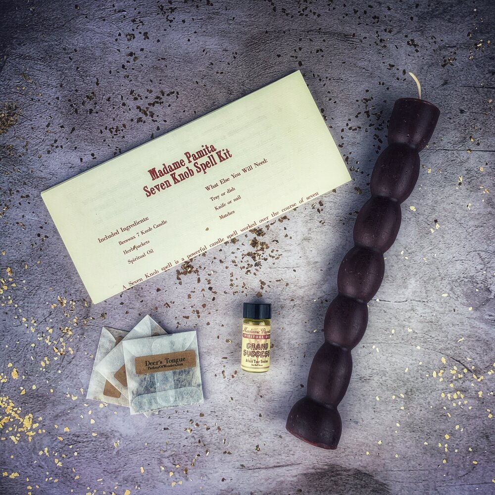 Seven Knob Candle Spell Kit - Seven-Day Manifestation Magic | Candle Spell Kit | Wiccan Center