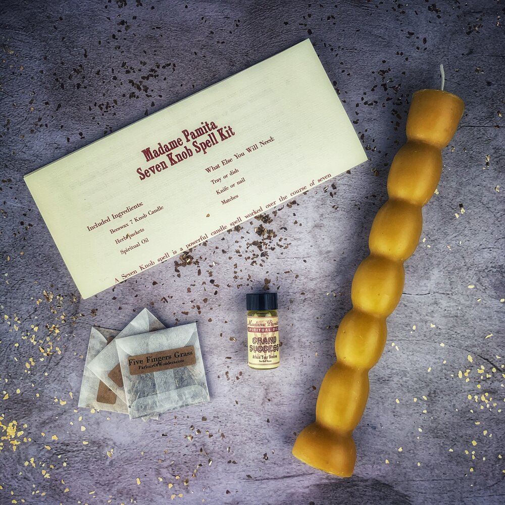Seven Knob Candle Spell Kit - Seven-Day Manifestation Magic | Candle Spell Kit | Wiccan Center