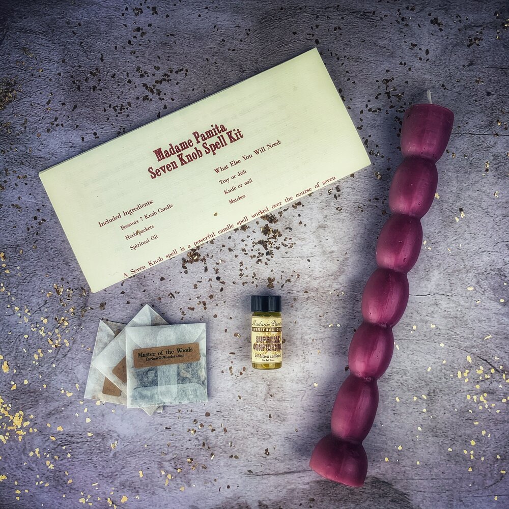 Seven Knob Candle Spell Kit - Seven-Day Manifestation Magic | Candle Spell Kit | Wiccan Center