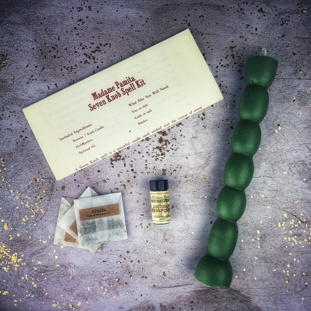 Seven Knob Candle Spell Kit - Seven-Day Manifestation Magic | Candle Spell Kit | Wiccan Center