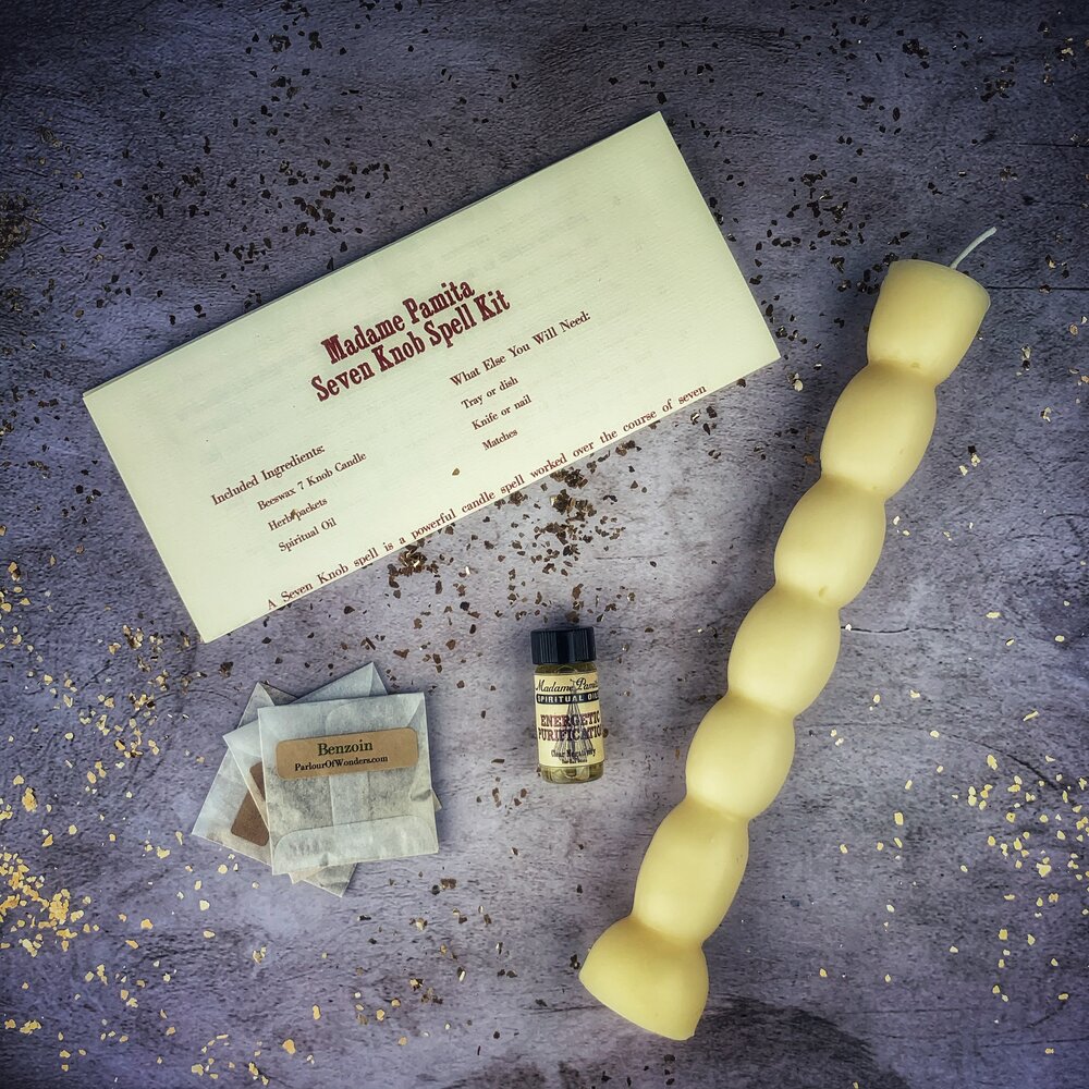 Seven Knob Candle Spell Kit - Seven-Day Manifestation Magic | Candle Spell Kit | Wiccan Center