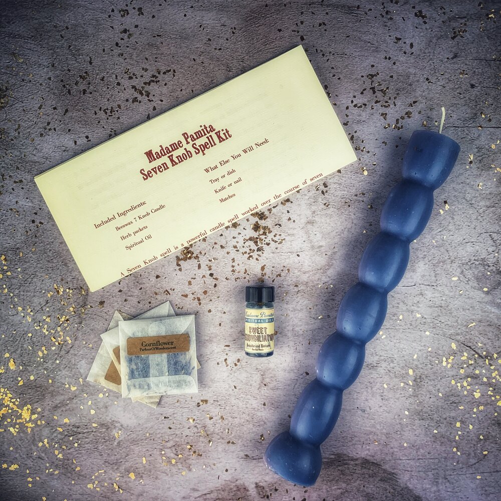 Seven Knob Candle Spell Kit - Seven-Day Manifestation Magic | Candle Spell Kit | Wiccan Center