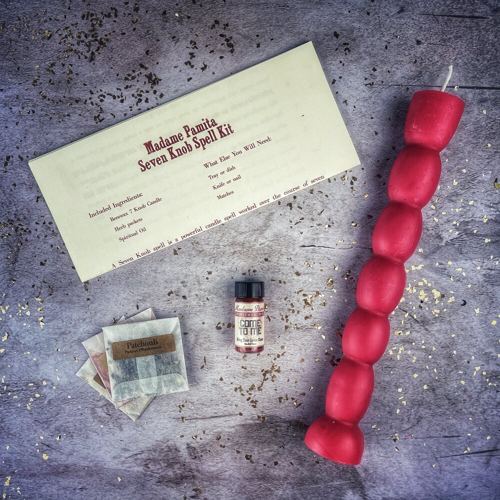 Seven Knob Candle Spell Kit - Seven-Day Manifestation Magic | Candle Spell Kit | Wiccan Center