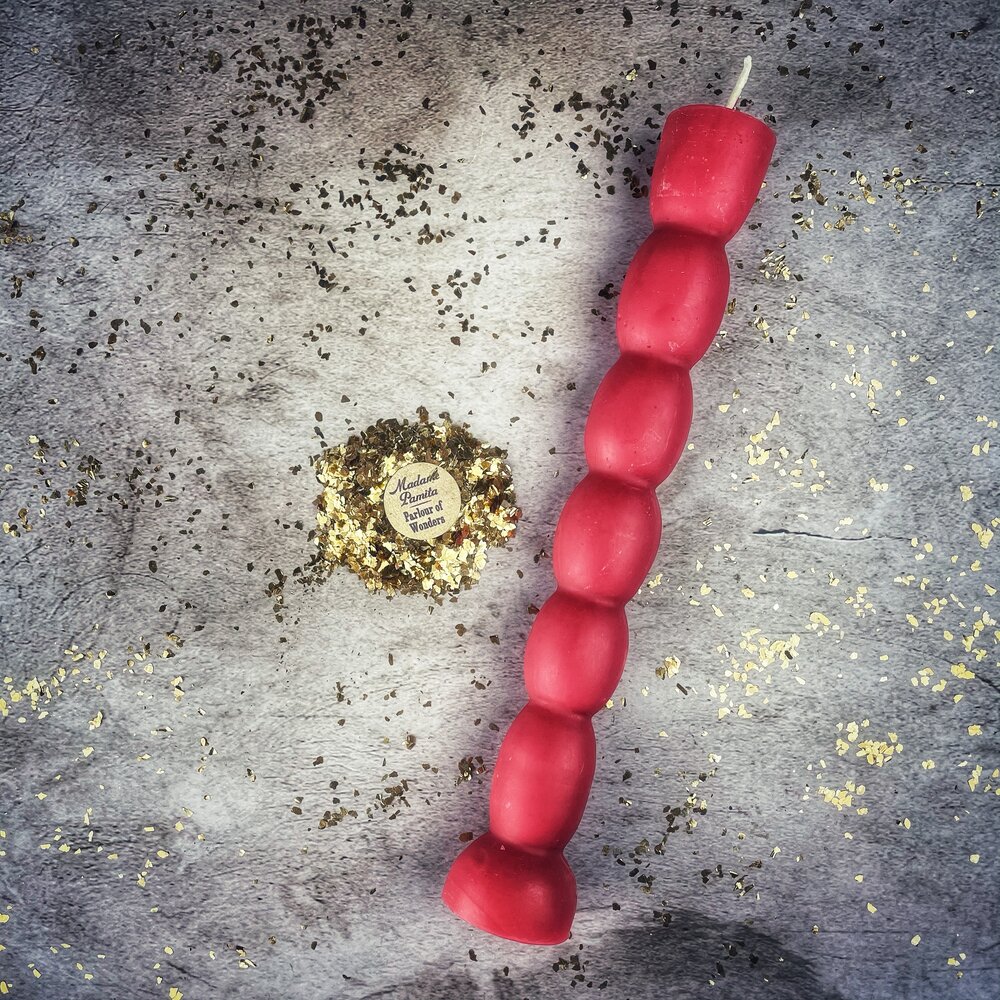 Beeswax Seven Knob Spell Candle - Seven-Day Manifestation Magic | Beeswax Candle | Wiccan Center