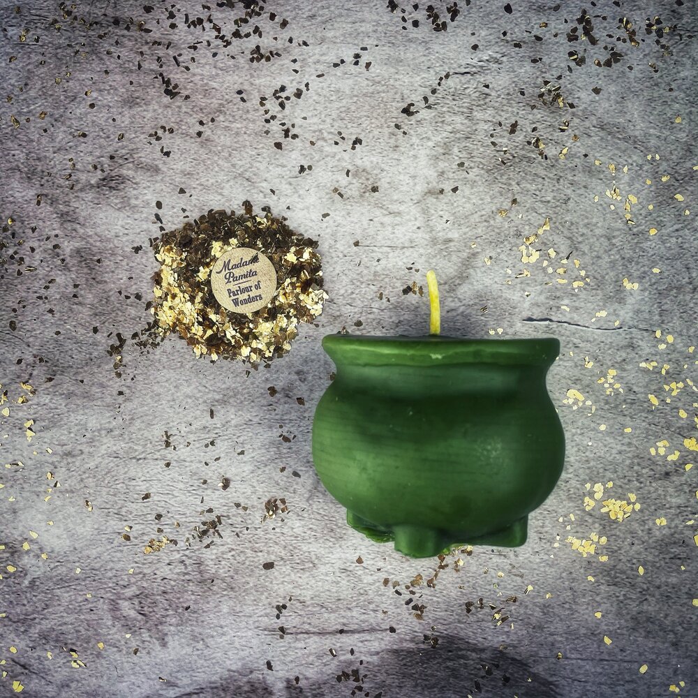 Beeswax Cauldron of Magick Spell Candle - Transformation & Positive Change Magic | Beeswax Candle | Wiccan Center