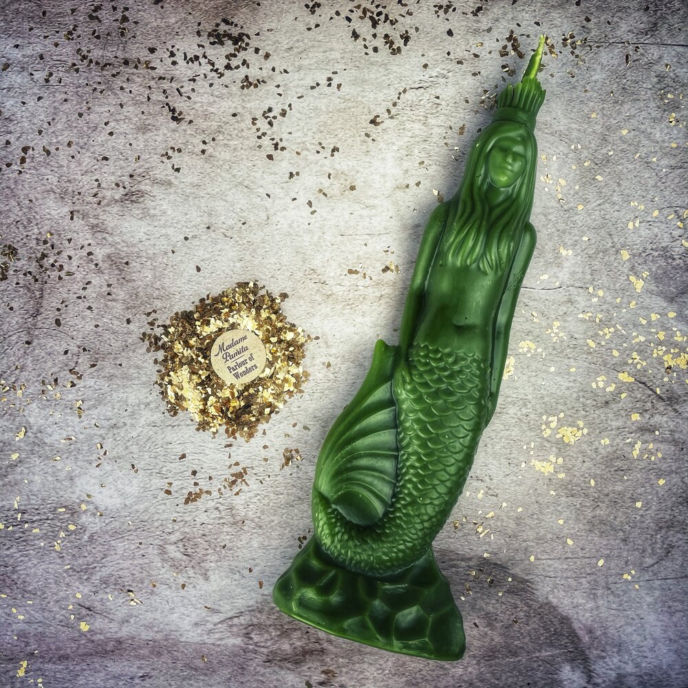 Beeswax Mermaid Magic Spell Candle - Love, Beauty & Water Goddess Magic | Beeswax Candle | Wiccan Center