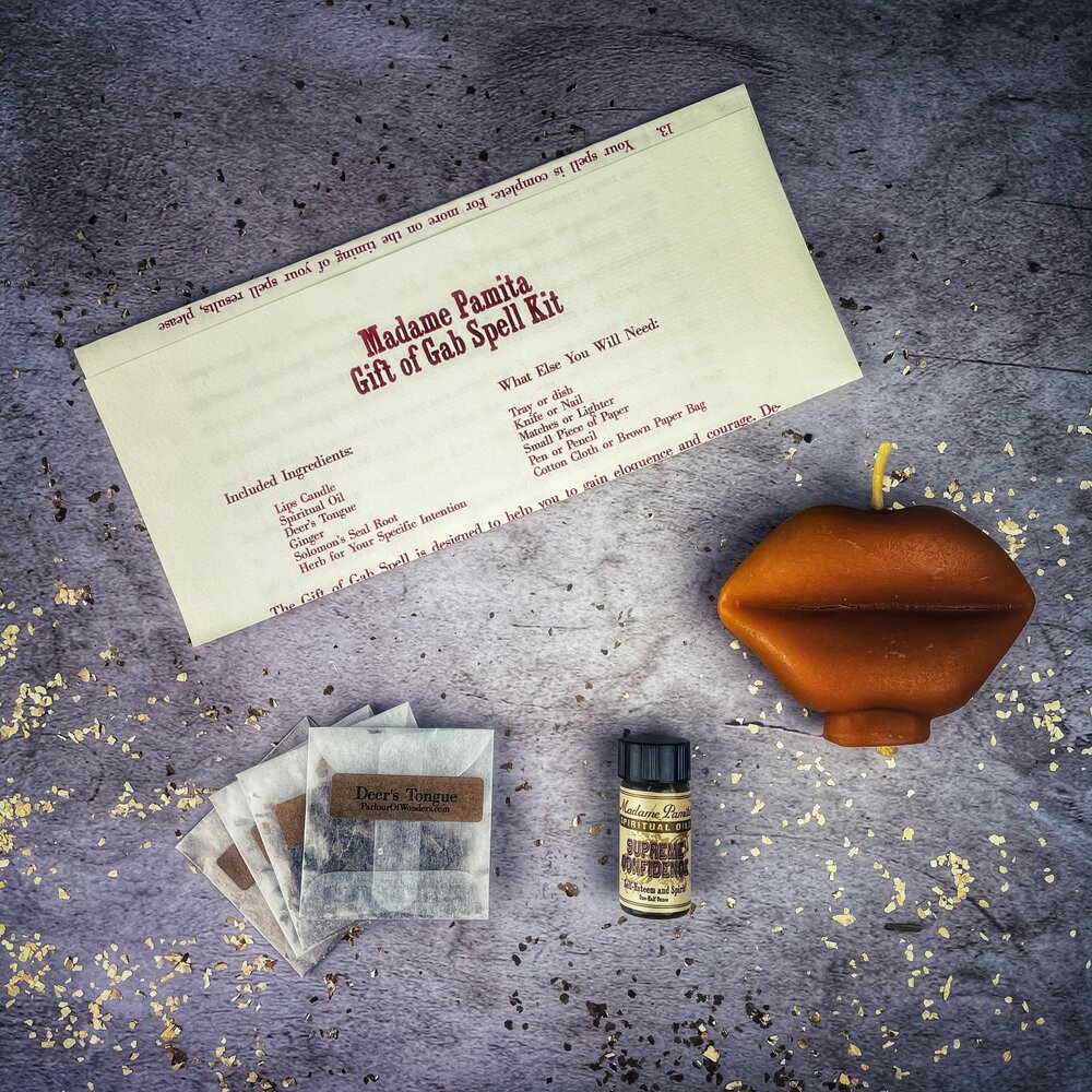 Gift of Gab Candle Spell Kit - Eloquent Speech & Powerful Communication | Candle Spell Kit | Wiccan Center