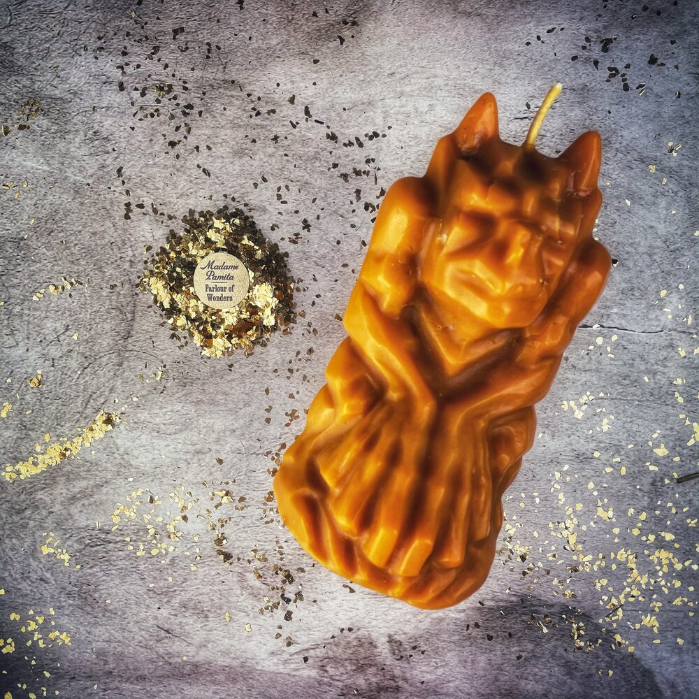 Beeswax Gargoyle Protector Spell Candle - Powerful Guardian & Protection Magic | Beeswax Candle | Wiccan Center