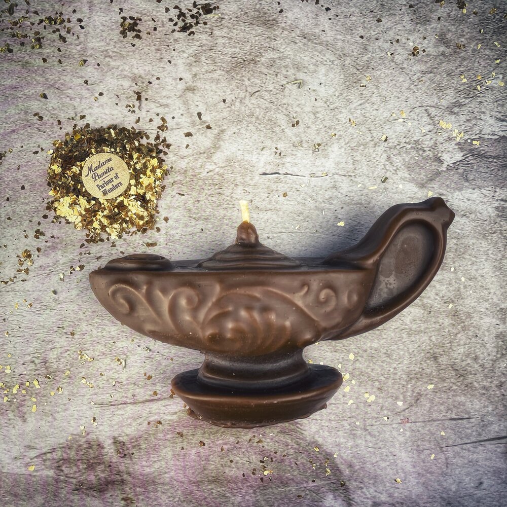 Beeswax Aladdin's Lamp Spell Candle - Wish Manifestation & Three Wishes Magic | Beeswax Candle | Wiccan Center