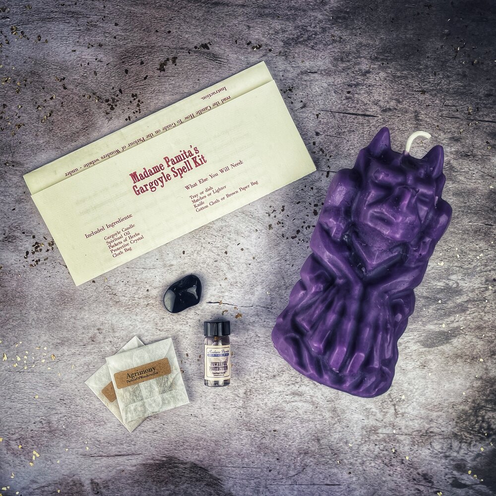 Gargoyle Protection Candle Spell Kit - Powerful Guardian Magic | Candle Spell Kit | Wiccan Center