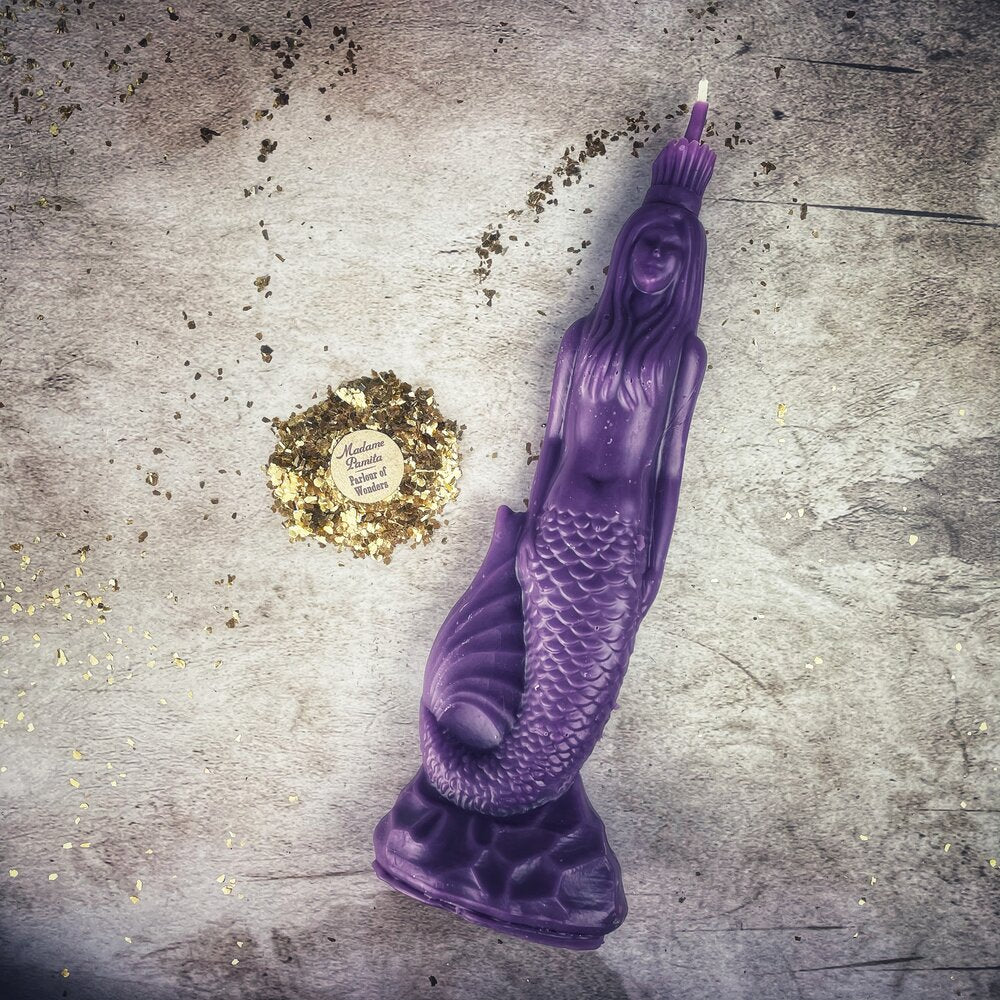 Beeswax Mermaid Magic Spell Candle - Love, Beauty & Water Goddess Magic | Beeswax Candle | Wiccan Center