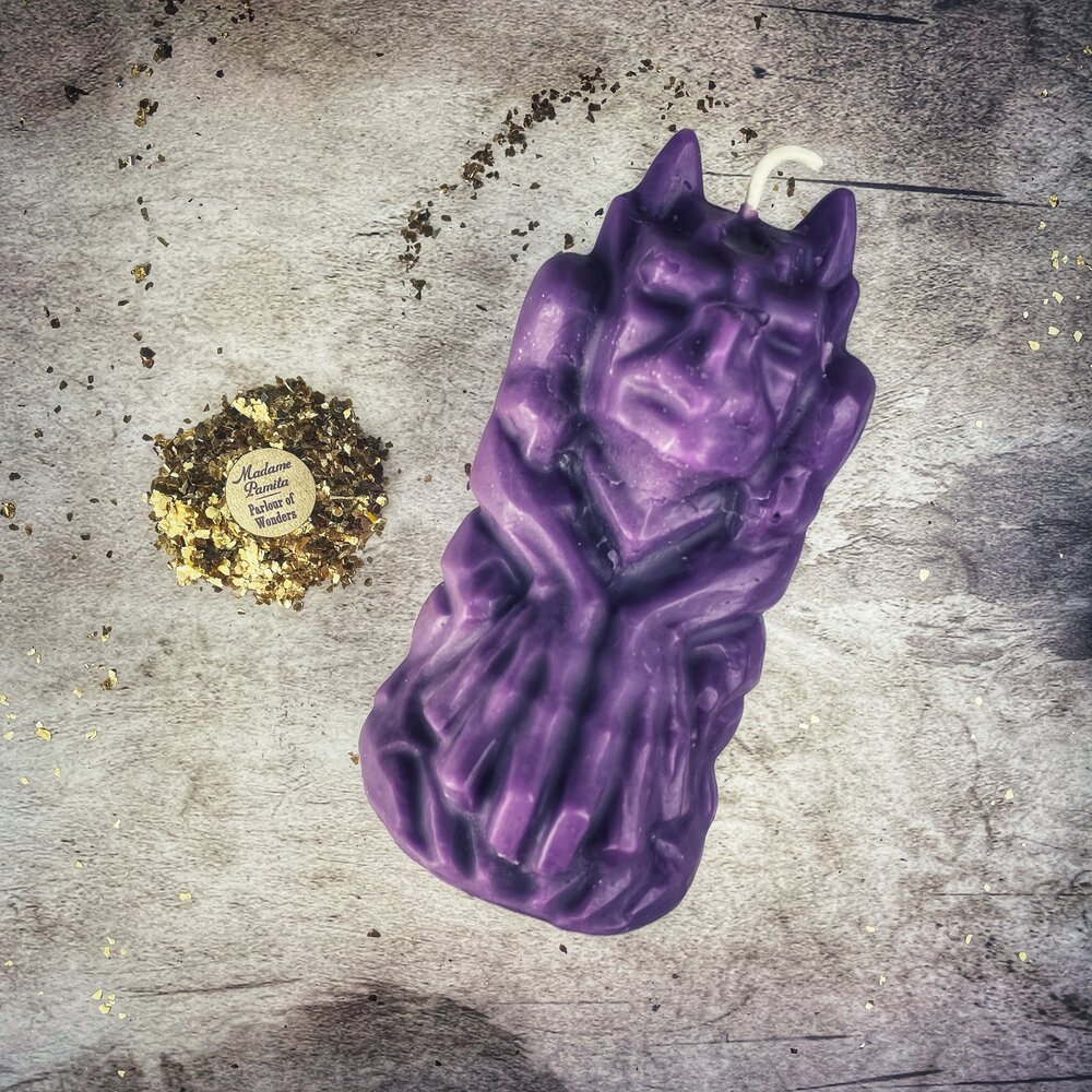 Beeswax Gargoyle Protector Spell Candle - Powerful Guardian & Protection Magic | Beeswax Candle | Wiccan Center