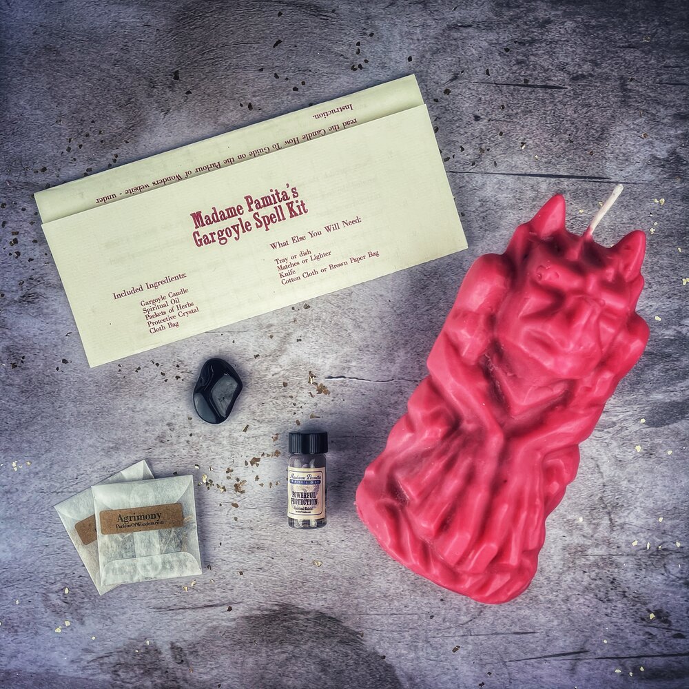 Gargoyle Protection Candle Spell Kit - Powerful Guardian Magic | Candle Spell Kit | Wiccan Center