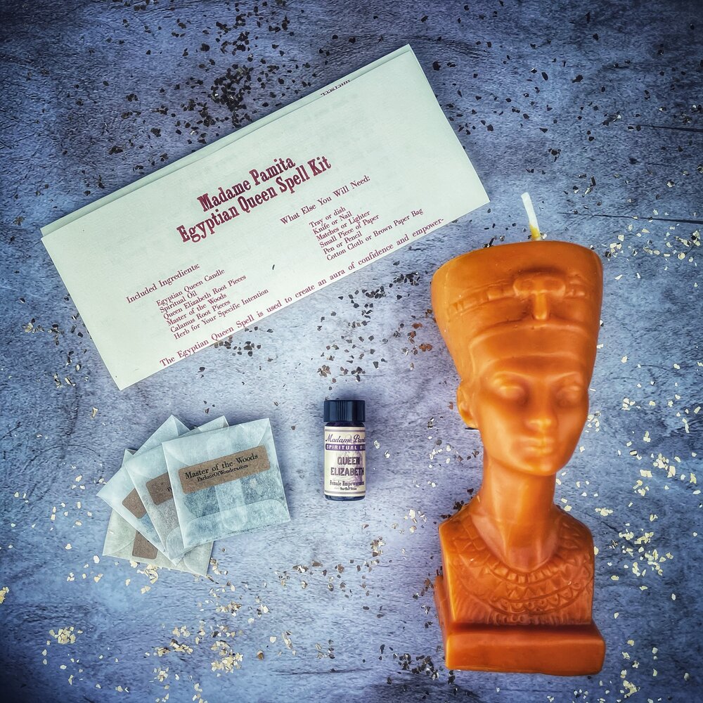 Egyptian Queen Candle Spell Kit - Power, Beauty & Magnetism Magic | Candle Spell Kit | Wiccan Center