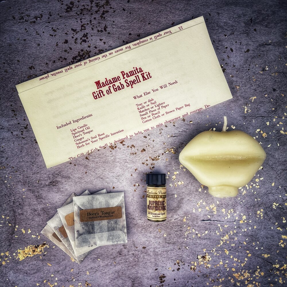 Gift of Gab Candle Spell Kit - Eloquent Speech & Powerful Communication | Candle Spell Kit | Wiccan Center