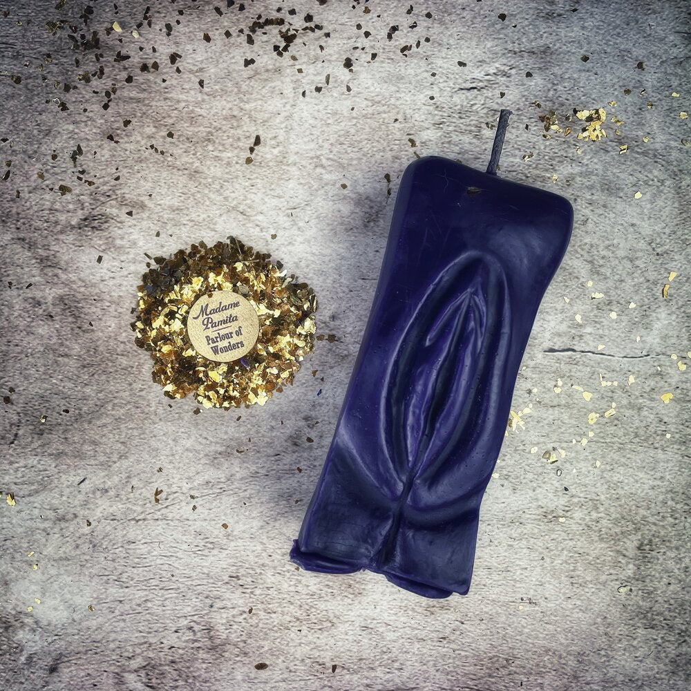 Beeswax Yoni Vulva Spell Candle - Passionate Love & Sex Magic | Beeswax Candle | Wiccan Center