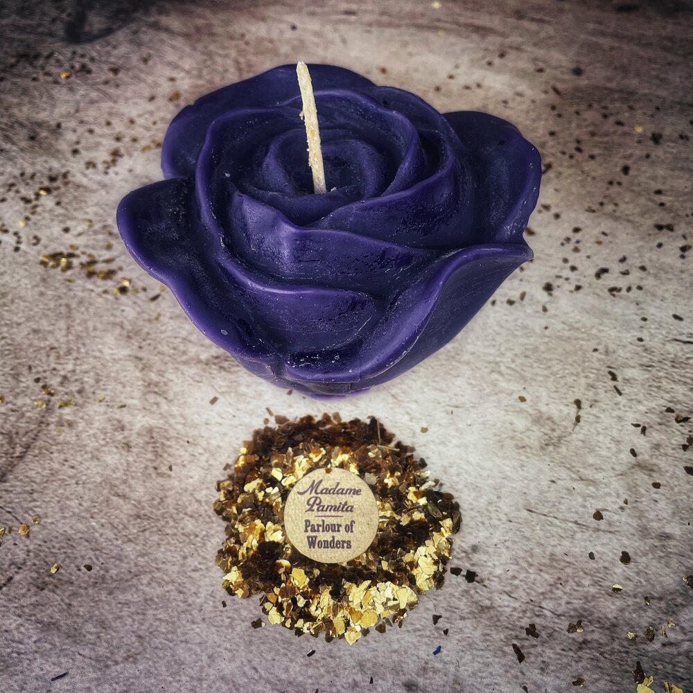 Beeswax Rose Romance Spell Candle - True Love & Soul Mate Magic | Beeswax Candle | Wiccan Center
