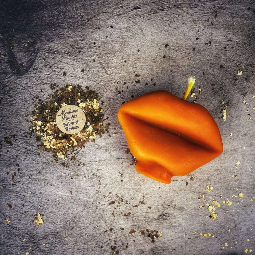 Beeswax Talk to Me Lips Spell Candle - Communication & Passion Magic | Beeswax Candle | Wiccan Center