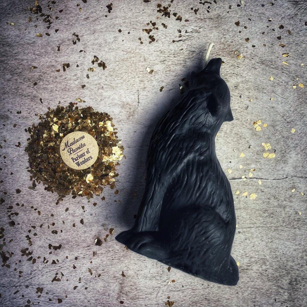 Beeswax Howling Wolf Spell Candle - Courage & Authentic Voice Magic | Beeswax Candle | Wiccan Center