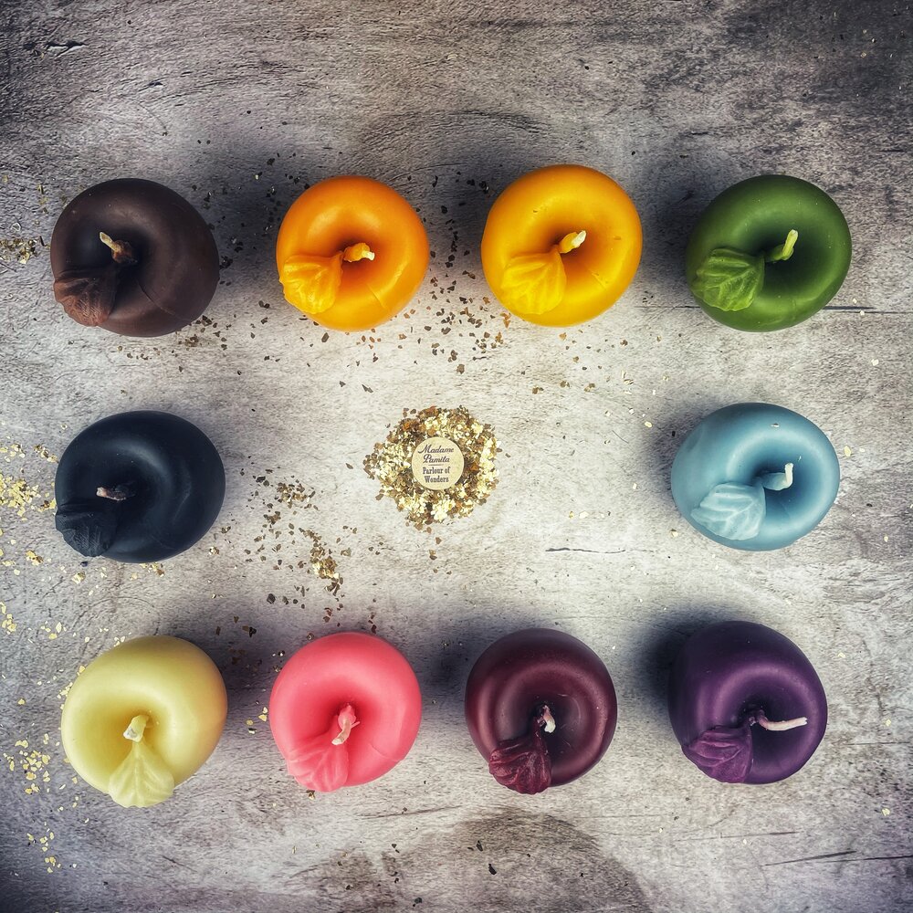 Beeswax Apple of Avalon Spell Candle - Love & Abundance Magic | Beeswax Candle | Wiccan Center
