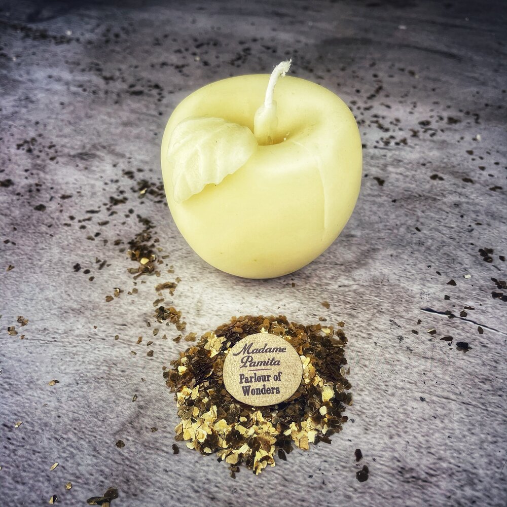 Beeswax Apple of Avalon Spell Candle - Love & Abundance Magic | Beeswax Candle | Wiccan Center