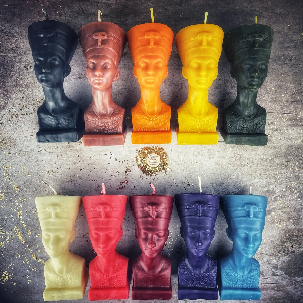 Beeswax Egyptian Queen Spell Candle - Power, Beauty & Magnetism Magic | Beeswax Candle | Wiccan Center
