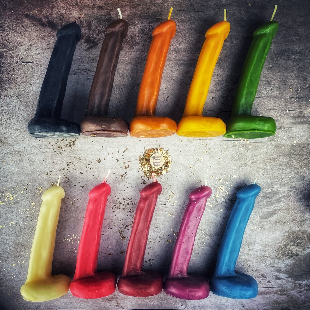 Beeswax Phallus Spell Candle - Passionate Love & Sex Magic | Beeswax Candle | Wiccan Center