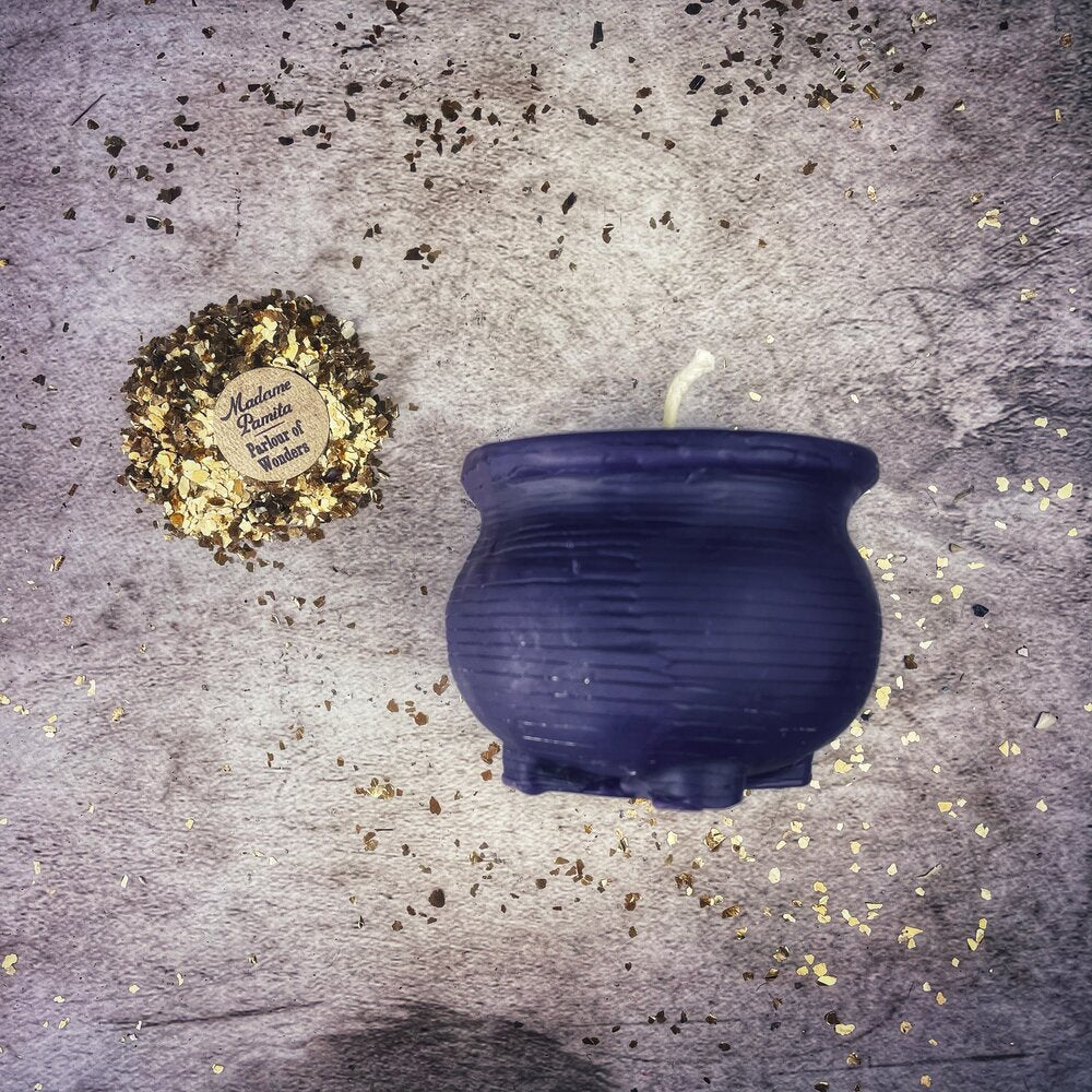Beeswax Cauldron of Magick Spell Candle - Transformation & Positive Change Magic | Beeswax Candle | Wiccan Center