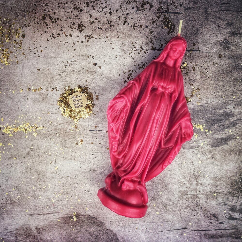 Beeswax Queen of Heaven Spell Candle - Divine Protection & Unconditional Love Magic | Beeswax Candle | Wiccan Center
