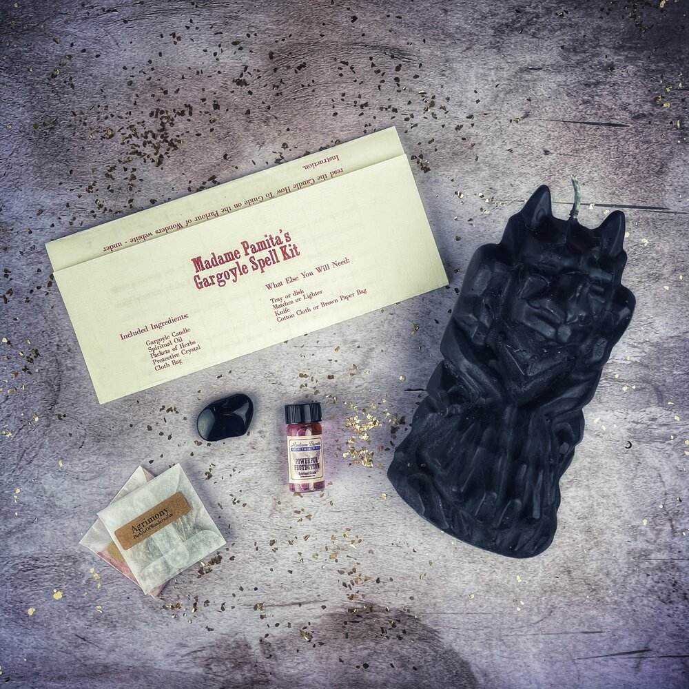 Gargoyle Protection Candle Spell Kit - Powerful Guardian Magic | Candle Spell Kit | Wiccan Center