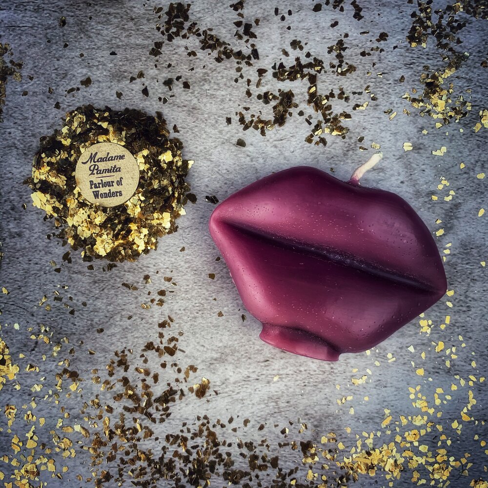 Beeswax Talk to Me Lips Spell Candle - Communication & Passion Magic | Beeswax Candle | Wiccan Center