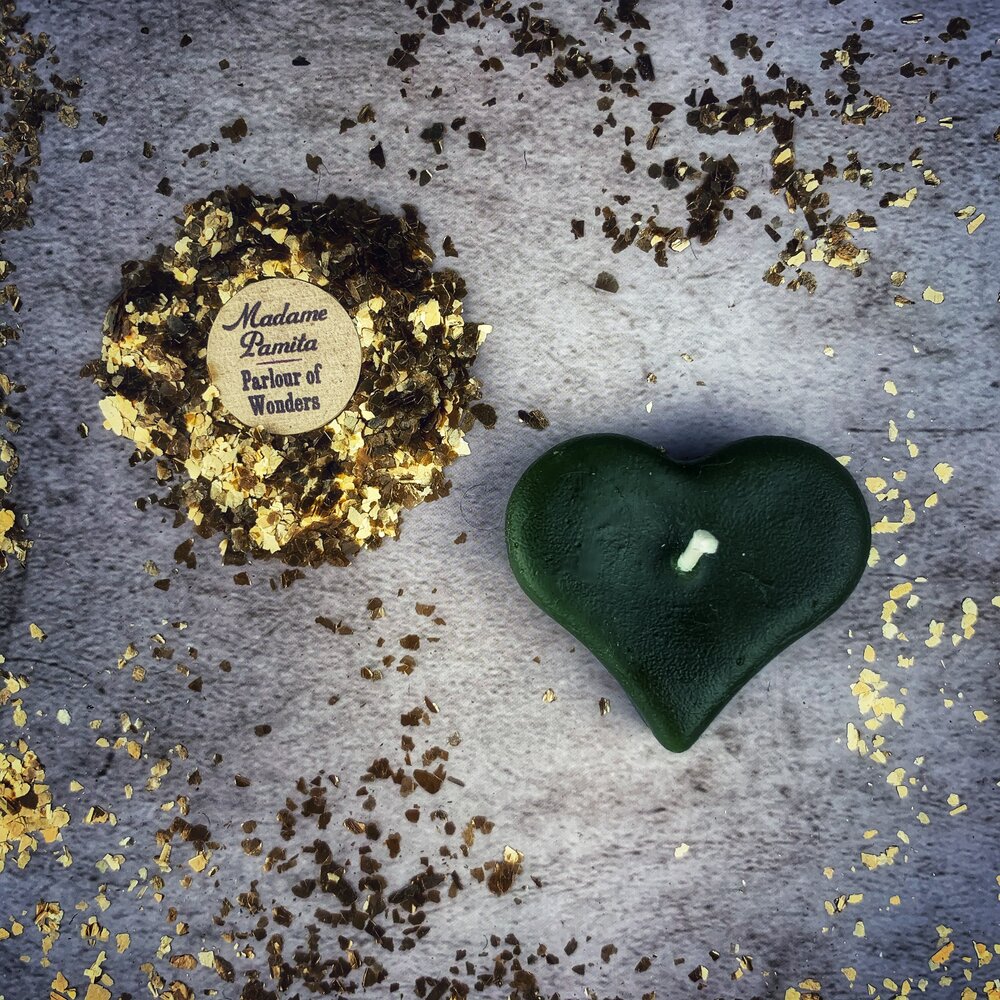 Mini Heart Candle Spell Kit - Love Influence & Emotional Healing Magic | Candle Spell Kit | Wiccan Center
