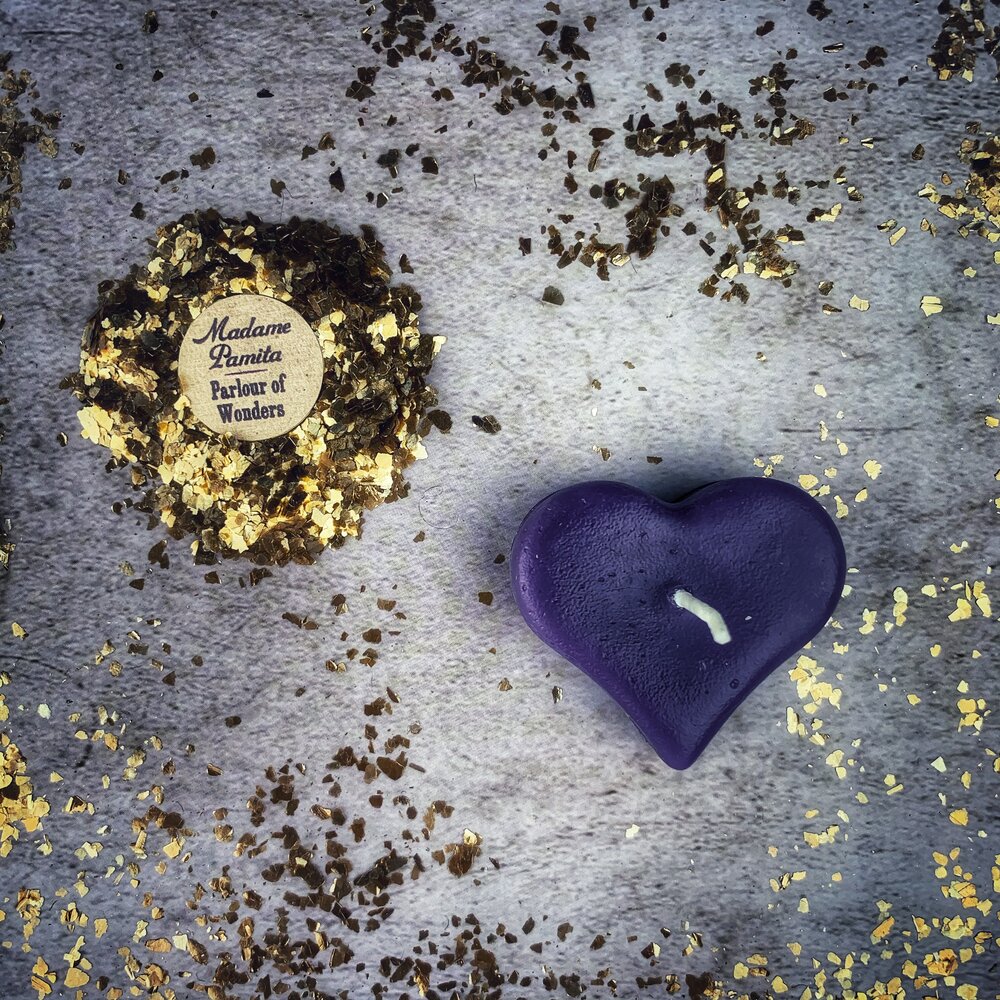 Mini Heart Candle Spell Kit - Love Influence & Emotional Healing Magic | Candle Spell Kit | Wiccan Center