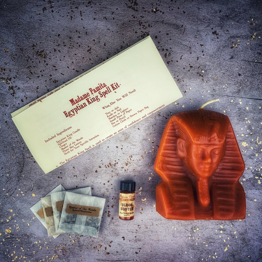 Egyptian King Candle Spell Kit - Power, Magnetism & Pharaoh Magic | Candle Spell Kit | Wiccan Center