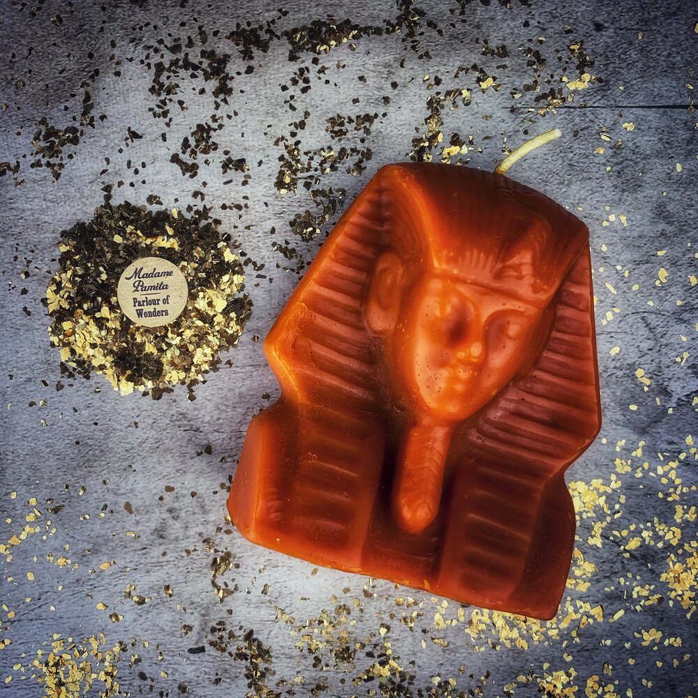 Beeswax Egyptian King Spell Candle - Power, Magnetism & Pharaoh Magic | Beeswax Candle | Wiccan Center