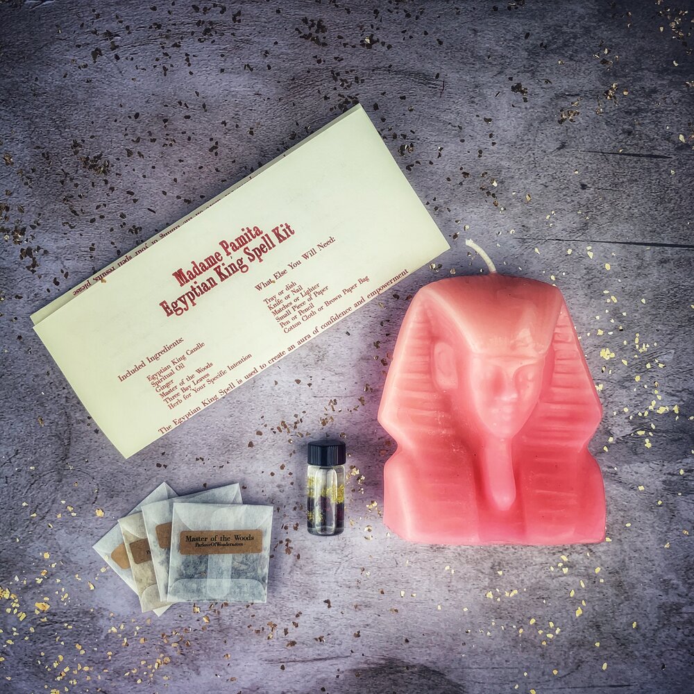 Egyptian King Candle Spell Kit - Power, Magnetism & Pharaoh Magic | Candle Spell Kit | Wiccan Center
