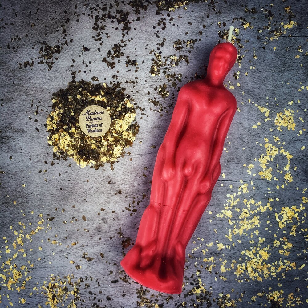 Beeswax Male Figural Spell Candle - Sympathetic Magic & Personal Power | Beeswax Candle | Wiccan Center