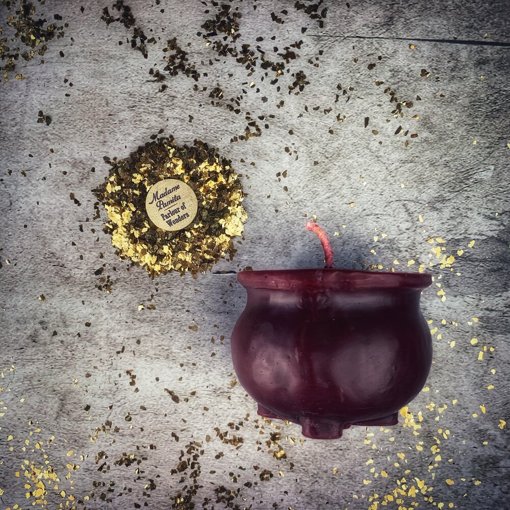 Beeswax Cauldron of Magick Spell Candle - Transformation & Positive Change Magic | Beeswax Candle | Wiccan Center