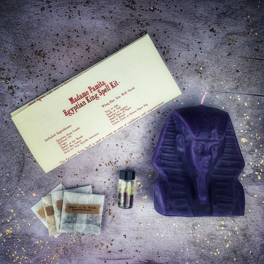 Egyptian King Candle Spell Kit - Power, Magnetism & Pharaoh Magic | Candle Spell Kit | Wiccan Center