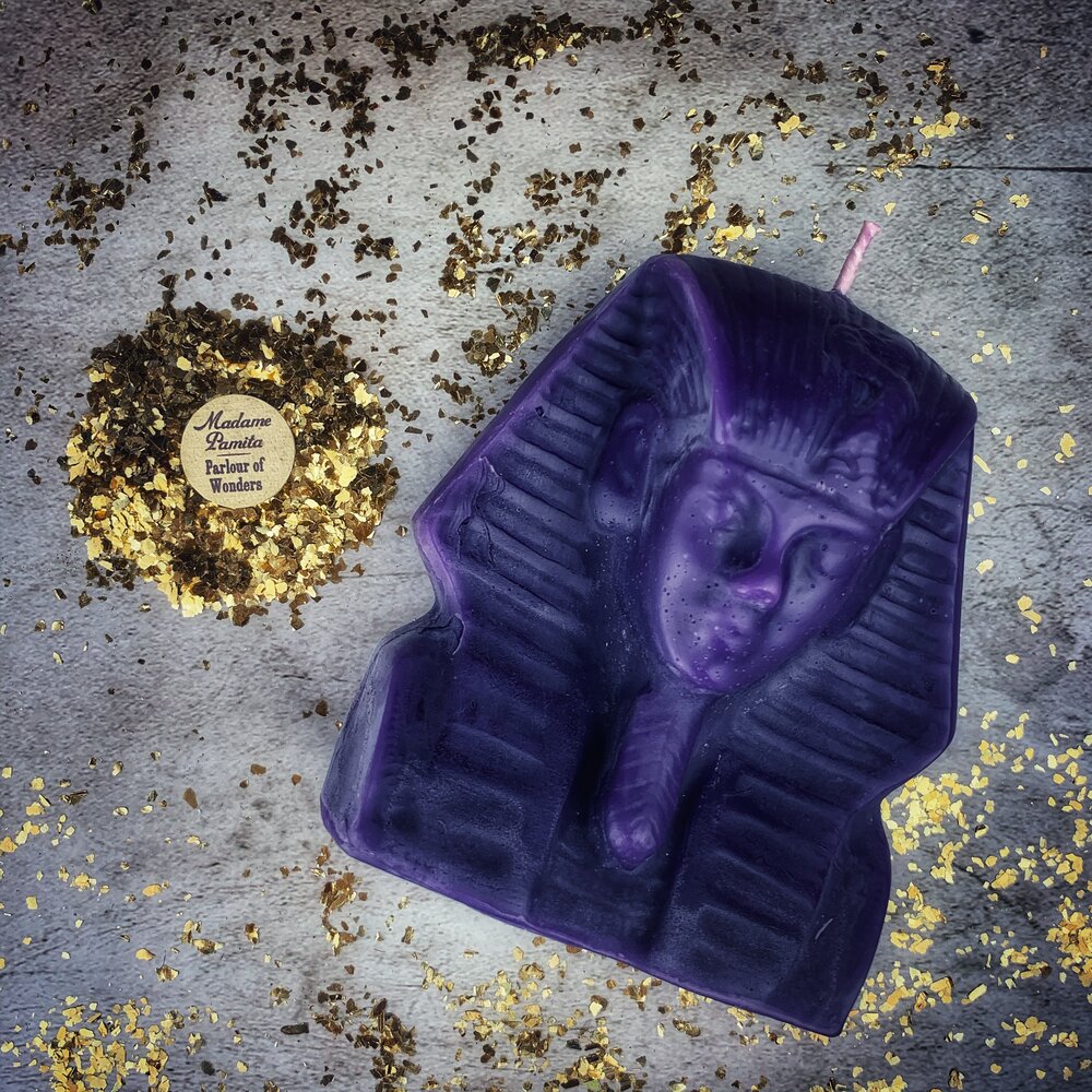 Beeswax Egyptian King Spell Candle - Power, Magnetism & Pharaoh Magic | Beeswax Candle | Wiccan Center