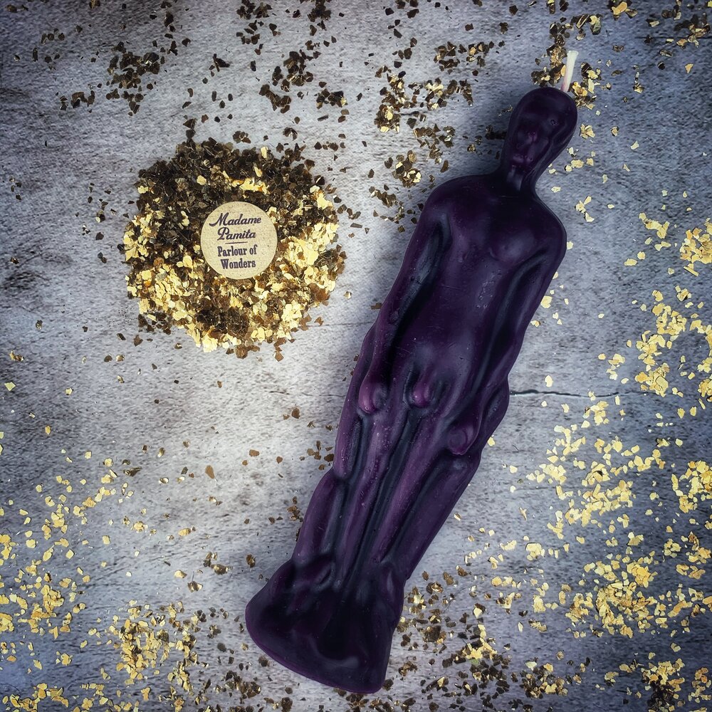 Beeswax Male Figural Spell Candle - Sympathetic Magic & Personal Power | Beeswax Candle | Wiccan Center